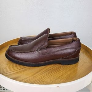 H.S. Trask Gallatin Es Slip On Brown Leather Loafers